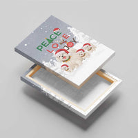 Maltese Peace Love Joy Christmas Canvas Wall Art Xmas Holiday Patterns - Wonder Print Shop