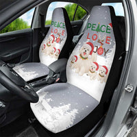 Maltese Peace Love Joy Christmas Car Seat Cover Xmas Holiday Patterns - Wonder Print Shop