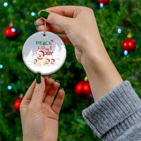 Maltese Peace Love Joy Christmas Ceramic Ornament Xmas Holiday Patterns - Wonder Print Shop