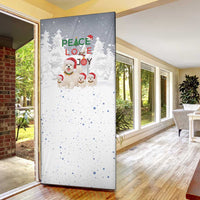 Maltese Peace Love Joy Christmas Door Cover Xmas Holiday Patterns - Wonder Print Shop