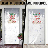 Maltese Peace Love Joy Christmas Door Cover Xmas Holiday Patterns - Wonder Print Shop