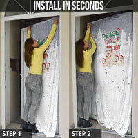 Maltese Peace Love Joy Christmas Door Cover Xmas Holiday Patterns - Wonder Print Shop