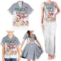 Maltese Peace Love Joy Christmas Family Matching Tank Maxi Dress and Hawaiian Shirt Xmas Holiday Patterns - Wonder Print Shop