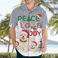 Maltese Peace Love Joy Christmas Hawaiian Shirt Xmas Holiday Patterns - Wonder Print Shop