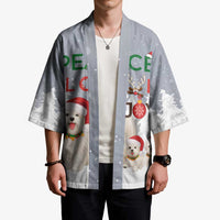 Maltese Peace Love Joy Christmas Kimono Xmas Holiday Patterns - Wonder Print Shop