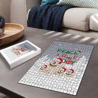 Maltese Peace Love Joy Christmas Puzzle Xmas Holiday Patterns - Wonder Print Shop