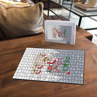 Maltese Peace Love Joy Christmas Puzzle Xmas Holiday Patterns - Wonder Print Shop