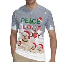 Maltese Peace Love Joy Christmas Rugby Jersey Xmas Holiday Patterns - Wonder Print Shop