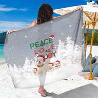 Maltese Peace Love Joy Christmas Sarong Xmas Holiday Patterns - Wonder Print Shop
