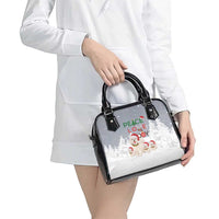 Maltese Peace Love Joy Christmas Shoulder Handbag Xmas Holiday Patterns - Wonder Print Shop
