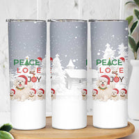 Maltese Peace Love Joy Christmas Skinny Tumbler Xmas Holiday Patterns - Wonder Print Shop