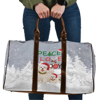 Maltese Peace Love Joy Christmas Travel Bag Xmas Holiday Patterns - Wonder Print Shop