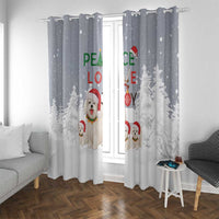 Maltese Peace Love Joy Christmas Window Curtain Xmas Holiday Patterns - Wonder Print Shop