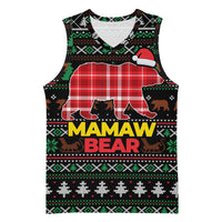 Mamaw Bear Christmas Basketball Jersey Xmas Holiday Patterns - Wonder Print Shop