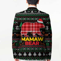 Mamaw Bear Christmas Blazer Xmas Holiday Patterns - Wonder Print Shop