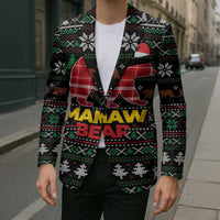 Mamaw Bear Christmas Blazer Xmas Holiday Patterns - Wonder Print Shop