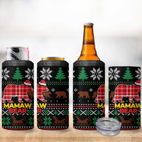 Mamaw Bear Christmas 4 in 1 Can Cooler Tumbler Xmas Holiday Patterns - Wonder Print Shop