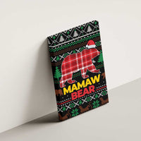 Mamaw Bear Christmas Canvas Wall Art Xmas Holiday Patterns - Wonder Print Shop