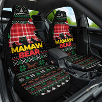 Mamaw Bear Christmas Car Seat Cover Xmas Holiday Patterns - Wonder Print Shop