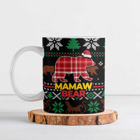 Mamaw Bear Christmas Ceramic Mug Xmas Holiday Patterns - Wonder Print Shop