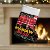 Mamaw Bear Christmas Stocking Xmas Holiday Patterns - Wonder Print Shop