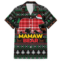 Mamaw Bear Christmas Family Matching Long Sleeve Bodycon Dress and Hawaiian Shirt Xmas Holiday Patterns - Wonder Print Shop