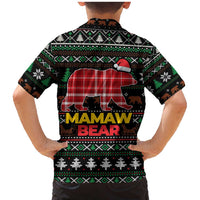 Mamaw Bear Christmas Family Matching Mermaid Dress and Hawaiian Shirt Xmas Holiday Patterns - Wonder Print Shop