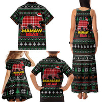 Mamaw Bear Christmas Family Matching Tank Maxi Dress and Hawaiian Shirt Xmas Holiday Patterns - Wonder Print Shop