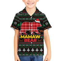 Mamaw Bear Christmas Family Matching Tank Maxi Dress and Hawaiian Shirt Xmas Holiday Patterns - Wonder Print Shop