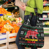 Mamaw Bear Christmas Grocery Bag Xmas Holiday Patterns - Wonder Print Shop