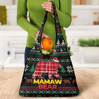 Mamaw Bear Christmas Grocery Bag Xmas Holiday Patterns - Wonder Print Shop