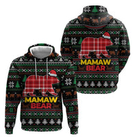 Mamaw Bear Christmas Hoodie Xmas Holiday Patterns - Wonder Print Shop