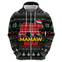 Mamaw Bear Christmas Hoodie Xmas Holiday Patterns - Wonder Print Shop