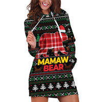 Mamaw Bear Christmas Hoodie Dress Xmas Holiday Patterns - Wonder Print Shop