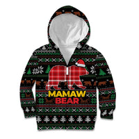 Mamaw Bear Christmas Kid Hoodie Xmas Holiday Patterns - Wonder Print Shop