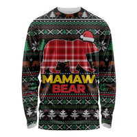 Mamaw Bear Christmas Long Sleeve Shirt Xmas Holiday Patterns - Wonder Print Shop