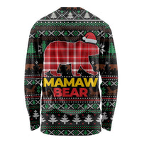 Mamaw Bear Christmas Long Sleeve Shirt Xmas Holiday Patterns - Wonder Print Shop