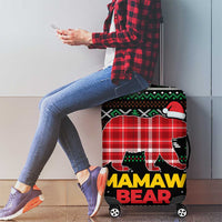 Mamaw Bear Christmas Luggage Cover Xmas Holiday Patterns - Wonder Print Shop