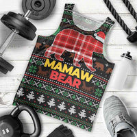 Mamaw Bear Christmas Men Tank Top Xmas Holiday Patterns - Wonder Print Shop