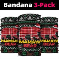 Mamaw Bear Christmas Neck Gaiter Xmas Holiday Patterns - Wonder Print Shop