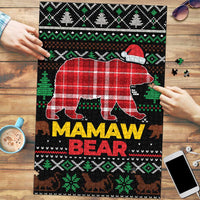 Mamaw Bear Christmas Puzzle Xmas Holiday Patterns - Wonder Print Shop