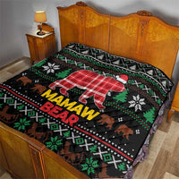 Mamaw Bear Christmas Quilt Xmas Holiday Patterns - Wonder Print Shop