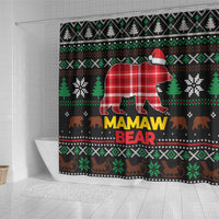 Mamaw Bear Christmas Shower Curtain Xmas Holiday Patterns - Wonder Print Shop