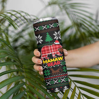 Mamaw Bear Christmas Skinny Tumbler Xmas Holiday Patterns - Wonder Print Shop