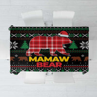 Mamaw Bear Christmas Tablecloth Xmas Holiday Patterns - Wonder Print Shop