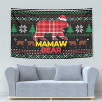 Mamaw Bear Christmas Tapestry Xmas Holiday Patterns - Wonder Print Shop