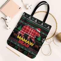 Mamaw Bear Christmas Tote Bag Xmas Holiday Patterns - Wonder Print Shop