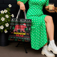 Mamaw Bear Christmas Tote Bag Xmas Holiday Patterns - Wonder Print Shop