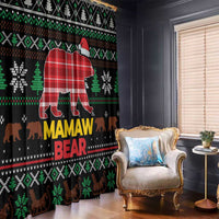 Mamaw Bear Christmas Window Curtain Xmas Holiday Patterns - Wonder Print Shop