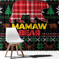 Mamaw Bear Christmas Window Curtain Xmas Holiday Patterns - Wonder Print Shop